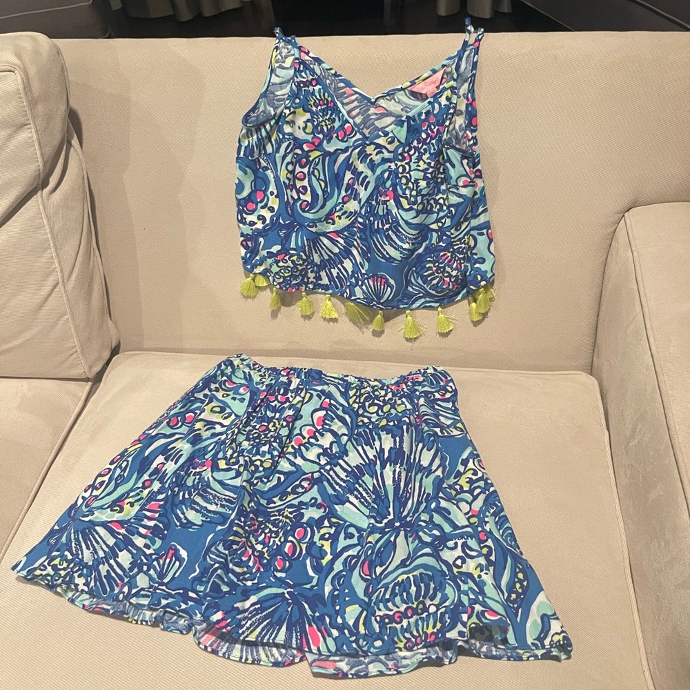 Lily Pulitzer Matching Set. Skort and Tank.
